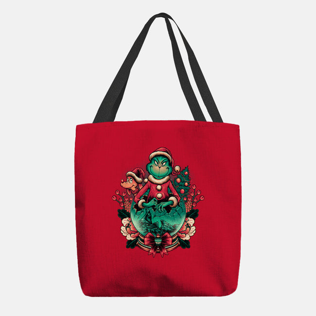 Too Grumpy For Christmas-none basic tote-glitchygorilla