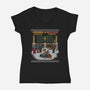 The Christmas Fight-womens v-neck tee-kg07