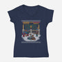 The Christmas Fight-womens v-neck tee-kg07