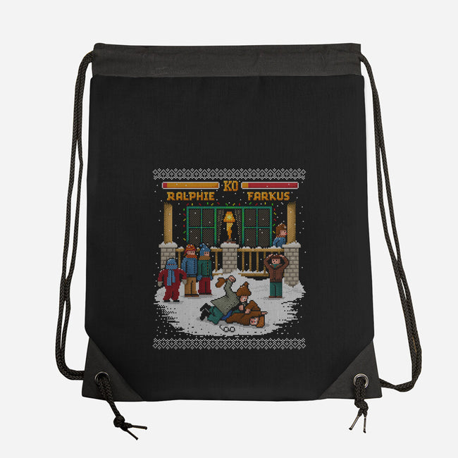 The Christmas Fight-none drawstring bag-kg07
