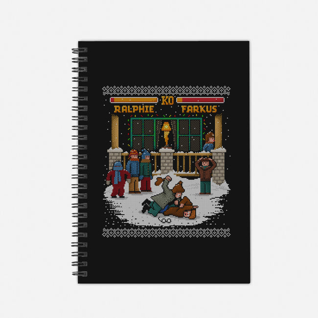 The Christmas Fight-none dot grid notebook-kg07