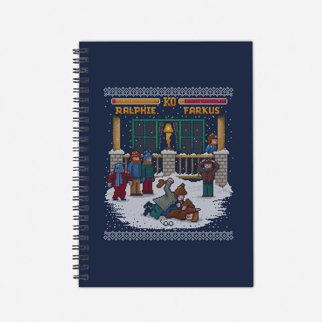 The Christmas Fight-none dot grid notebook-kg07
