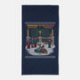 The Christmas Fight-none beach towel-kg07