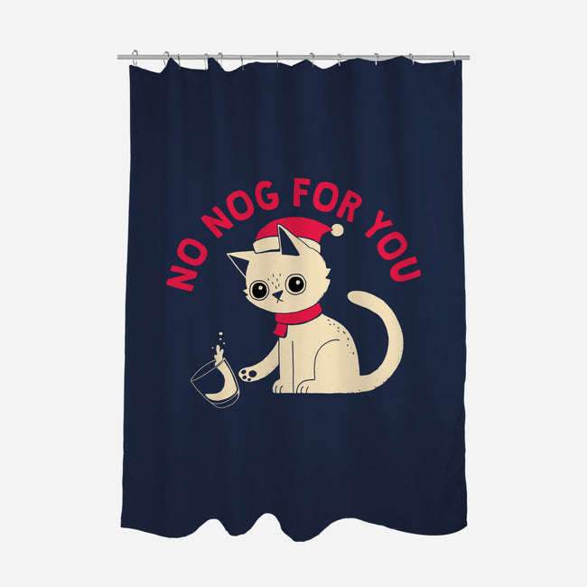 No Nog For You-none polyester shower curtain-DinoMike