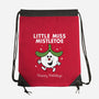 Little Miss Mistletoe-none drawstring bag-Nemons
