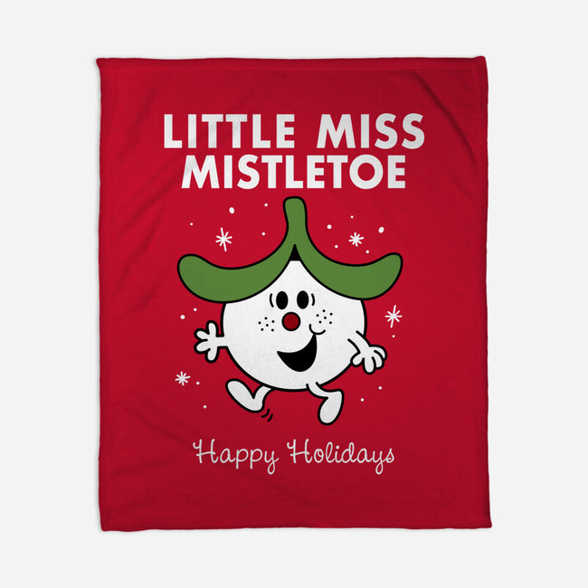 Little Miss Mistletoe-none fleece blanket-Nemons