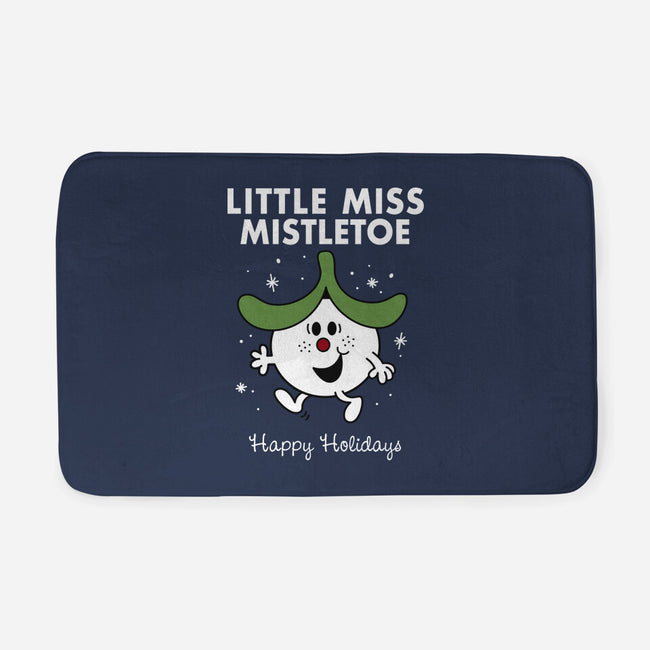 Little Miss Mistletoe-none memory foam bath mat-Nemons