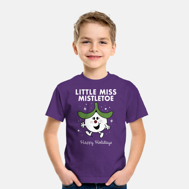 Little Miss Mistletoe-youth basic tee-Nemons