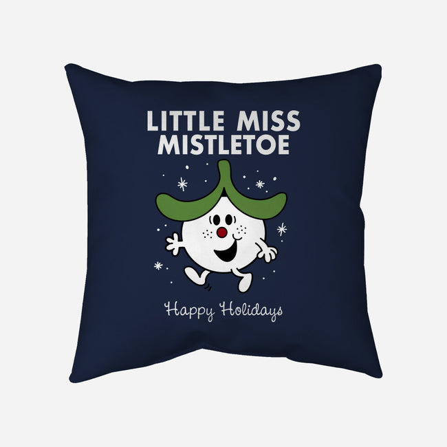 Little Miss Mistletoe-none removable cover w insert throw pillow-Nemons