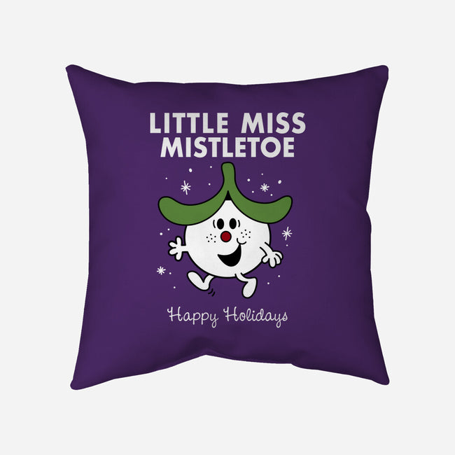 Little Miss Mistletoe-none removable cover w insert throw pillow-Nemons