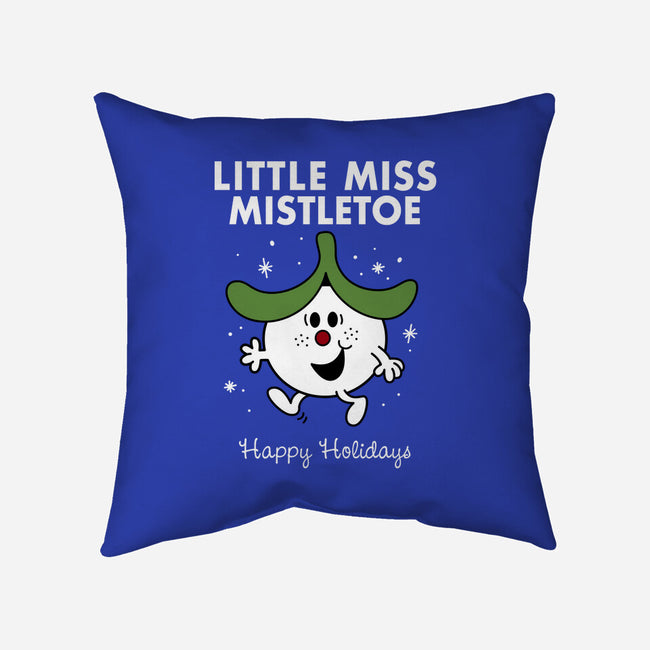 Little Miss Mistletoe-none removable cover w insert throw pillow-Nemons