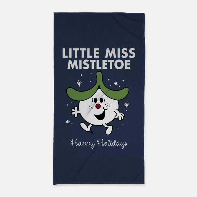 Little Miss Mistletoe-none beach towel-Nemons