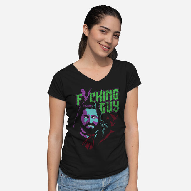 Fricking Guy-womens v-neck tee-everdream