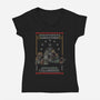 Christmas In Fellowship-womens v-neck tee-fanfabio