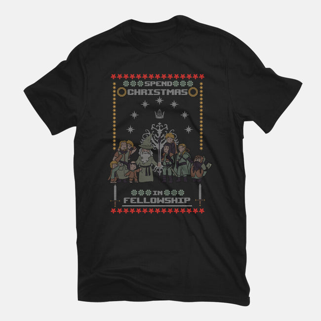 Christmas In Fellowship-womens fitted tee-fanfabio
