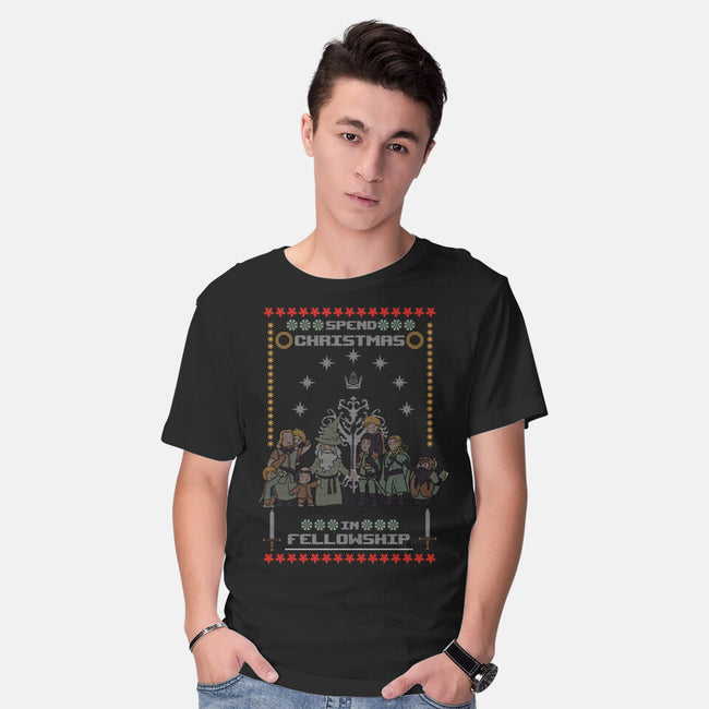 Christmas In Fellowship-mens basic tee-fanfabio