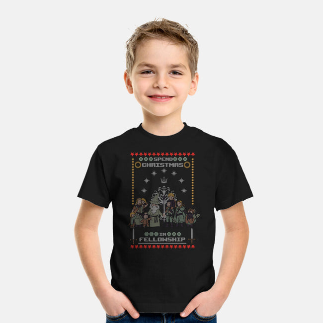 Christmas In Fellowship-youth basic tee-fanfabio