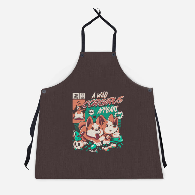 Corgirus-unisex kitchen apron-ilustrata