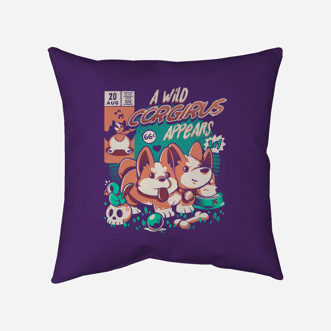 Corgirus-none removable cover w insert throw pillow-ilustrata