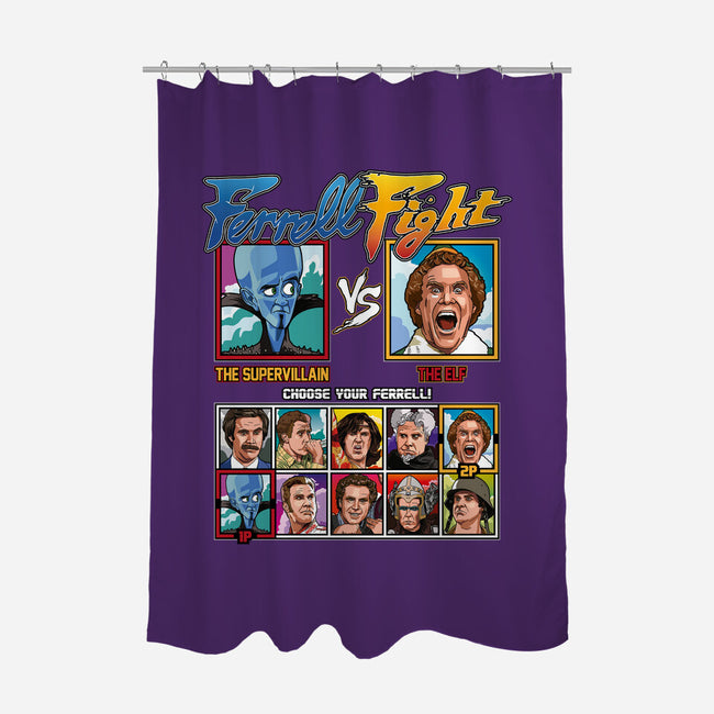 Ferrell Fight-none polyester shower curtain-Retro Review