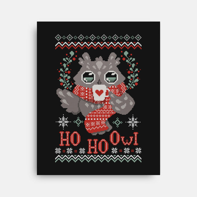 HO HO OWL!-none stretched canvas-ricolaa