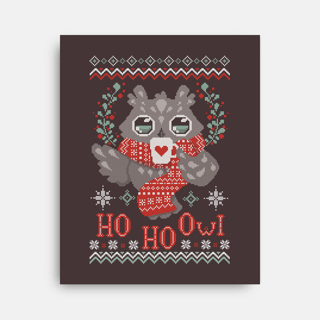 HO HO OWL!-none stretched canvas-ricolaa