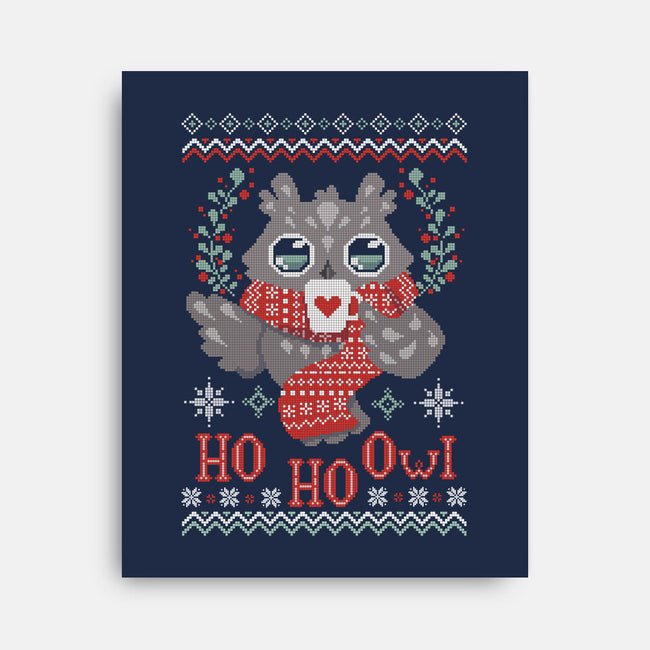 HO HO OWL!-none stretched canvas-ricolaa