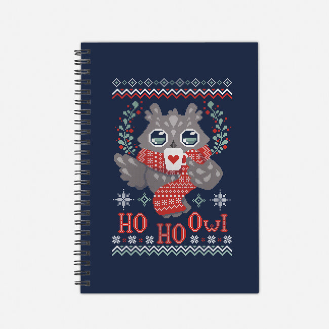 HO HO OWL!-none dot grid notebook-ricolaa