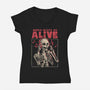 Music Keeps Me Alive-womens v-neck tee-eduely