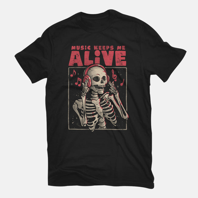 Music Keeps Me Alive-youth basic tee-eduely