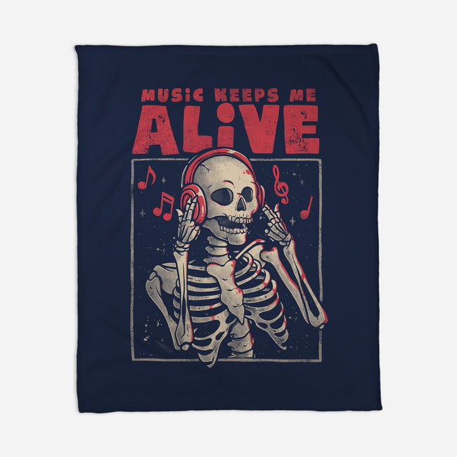 Music Keeps Me Alive-none fleece blanket-eduely