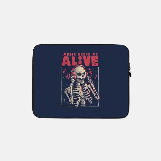 Music Keeps Me Alive-none zippered laptop sleeve-eduely