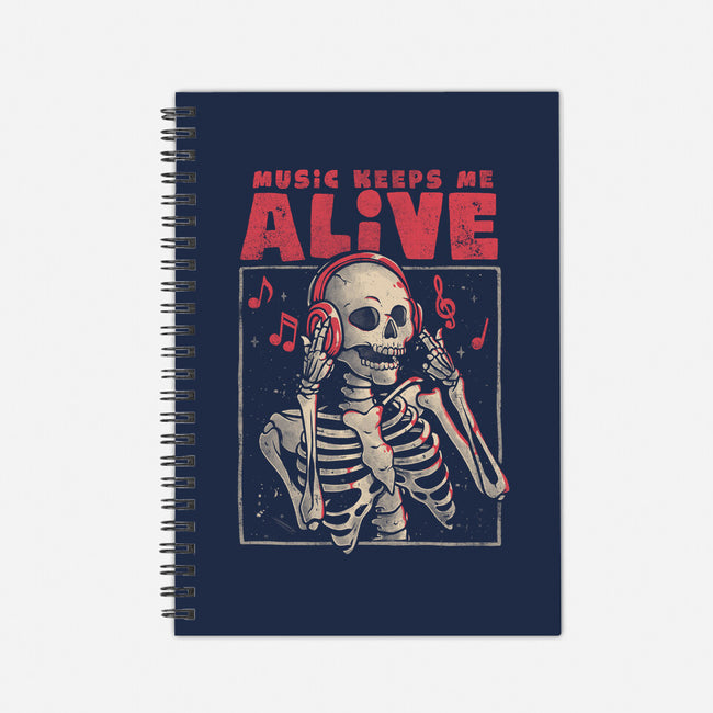 Music Keeps Me Alive-none dot grid notebook-eduely