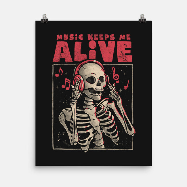 Music Keeps Me Alive-none matte poster-eduely