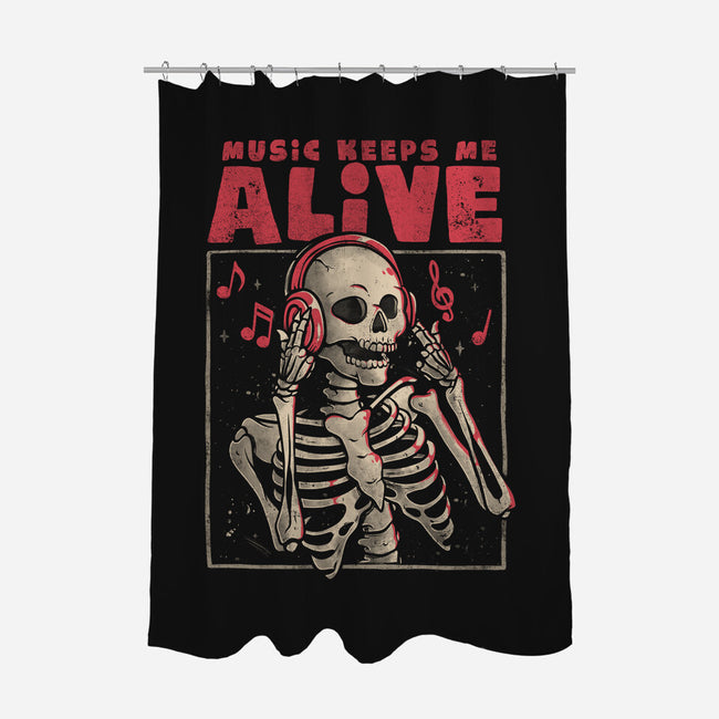 Music Keeps Me Alive-none polyester shower curtain-eduely