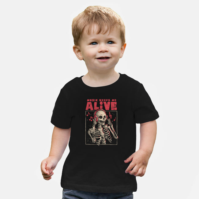 Music Keeps Me Alive-baby basic tee-eduely