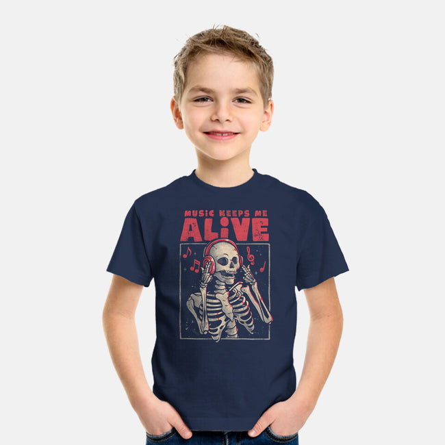 Music Keeps Me Alive-youth basic tee-eduely