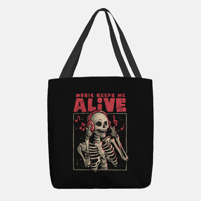 Music Keeps Me Alive-none basic tote-eduely