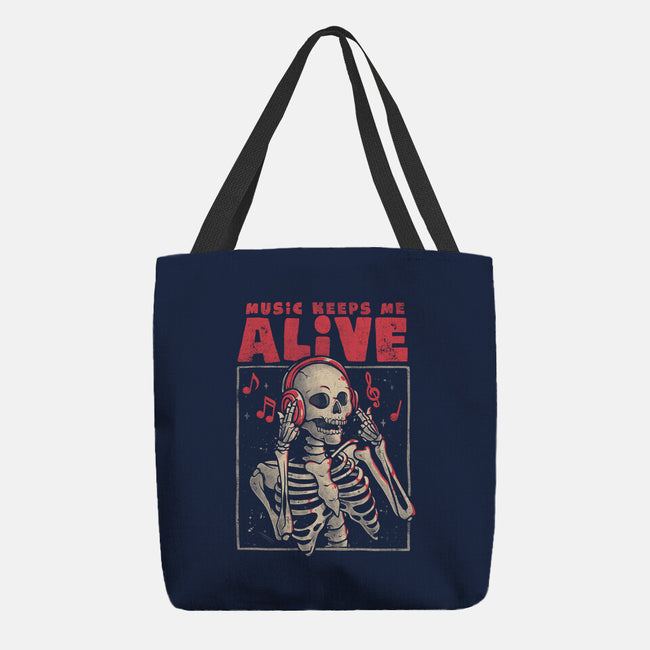 Music Keeps Me Alive-none basic tote-eduely