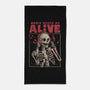 Music Keeps Me Alive-none beach towel-eduely