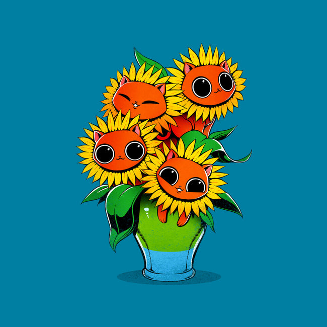 Sunflower Cat-none glossy sticker-tobefonseca