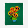 Sunflower Cat-none fleece blanket-tobefonseca