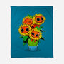 Sunflower Cat-none fleece blanket-tobefonseca