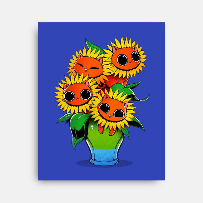 Sunflower Cat-none stretched canvas-tobefonseca