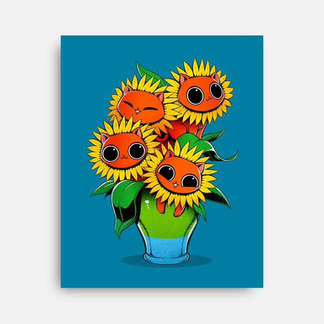 Sunflower Cat-none stretched canvas-tobefonseca