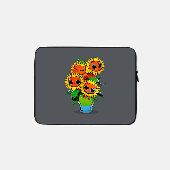 Sunflower Cat-none zippered laptop sleeve-tobefonseca
