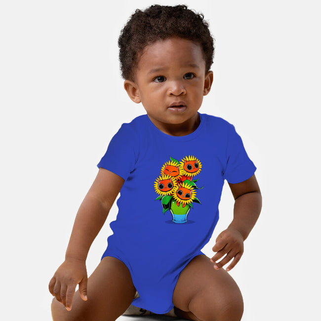 Sunflower Cat-baby basic onesie-tobefonseca