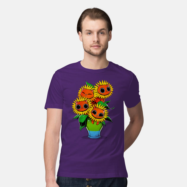 Sunflower Cat-mens premium tee-tobefonseca