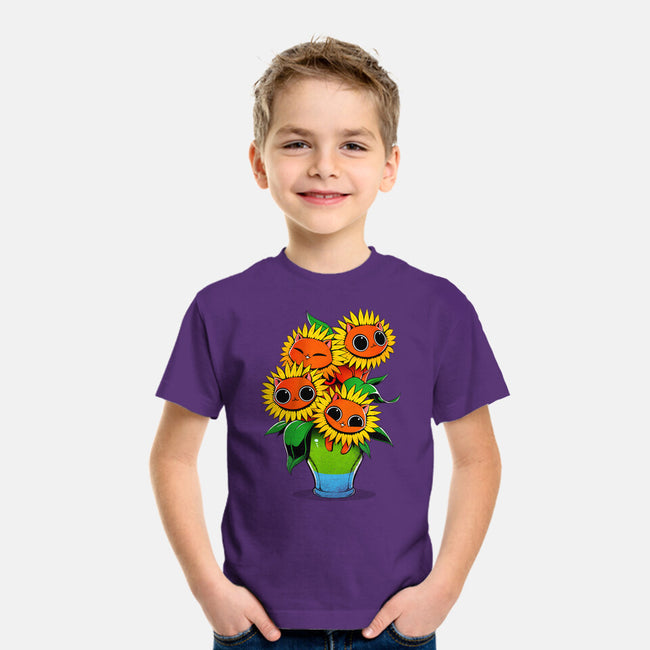 Sunflower Cat-youth basic tee-tobefonseca