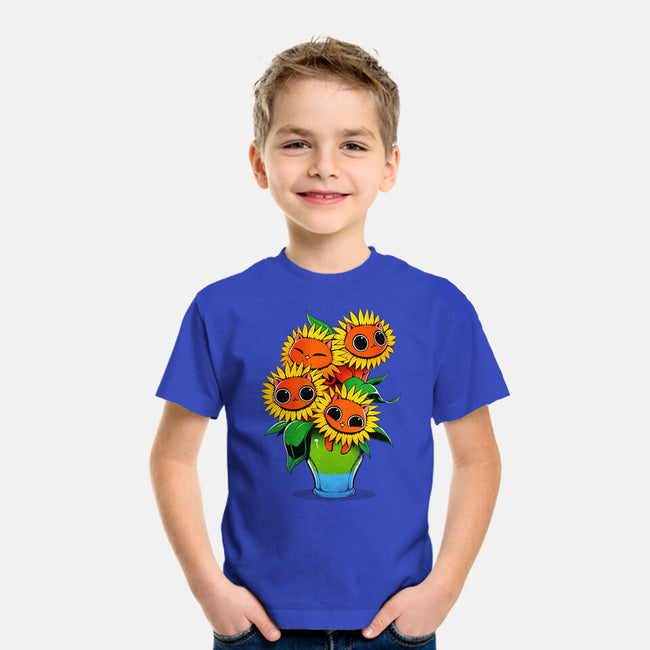 Sunflower Cat-youth basic tee-tobefonseca